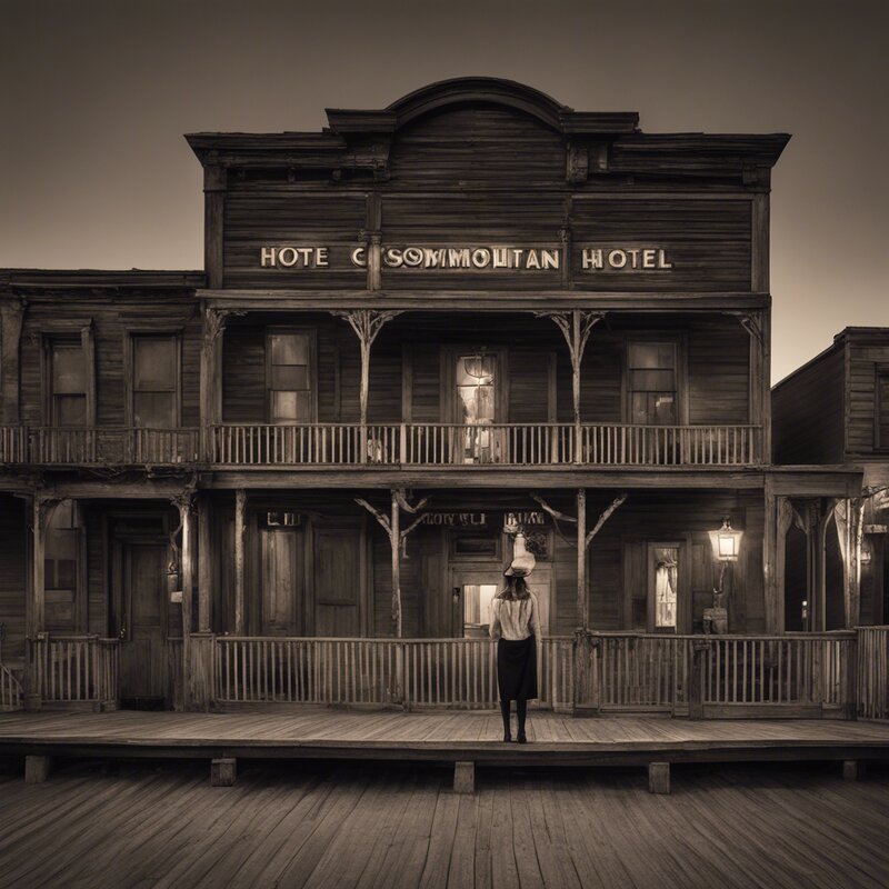 Illustration for the Cathy Scott story — an antique shop evoking past lives in Tombstone
